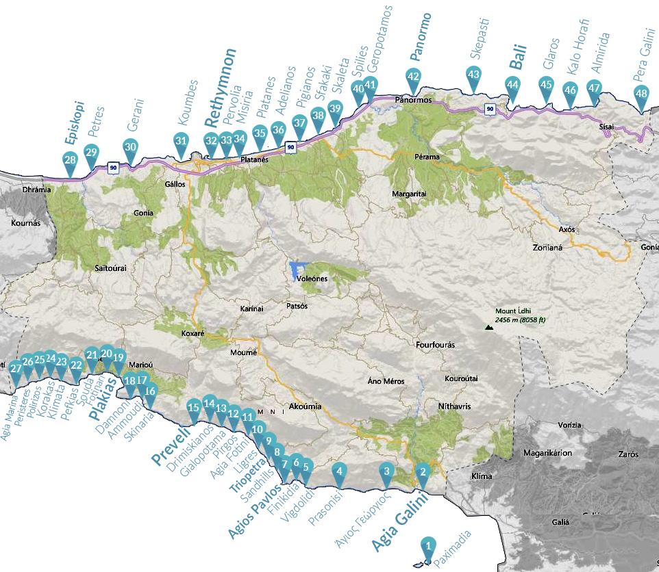 Rethymnon Map